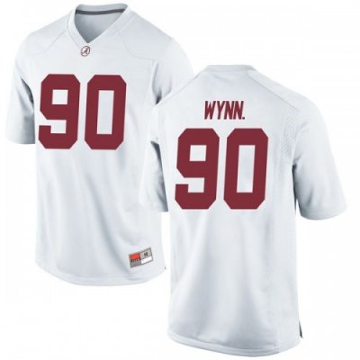 Youth Alabama Crimson Tide #90 Stephon Wynn Jr. White Game NCAA College Football Jersey 2403GJAD7